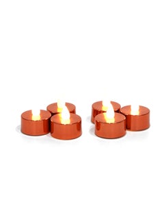 BABAZAM 24-Piece Flameless Tealight LED Round Shape Candle Set Red 3.5x4cm