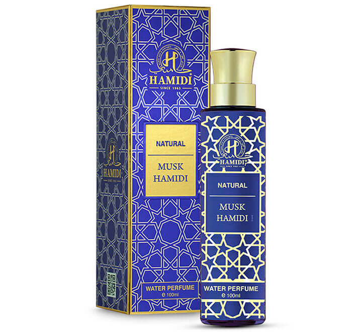 Hamidi Water Perfume Natural Musk Hamidi 100MLPerfumes & FragrancesMusk Hamidi reveals its full oriental force through bold intensification, ignited by the smoldering grip of jasmine and sandalwood. This ultimate expression amplifies musk to its full magn
