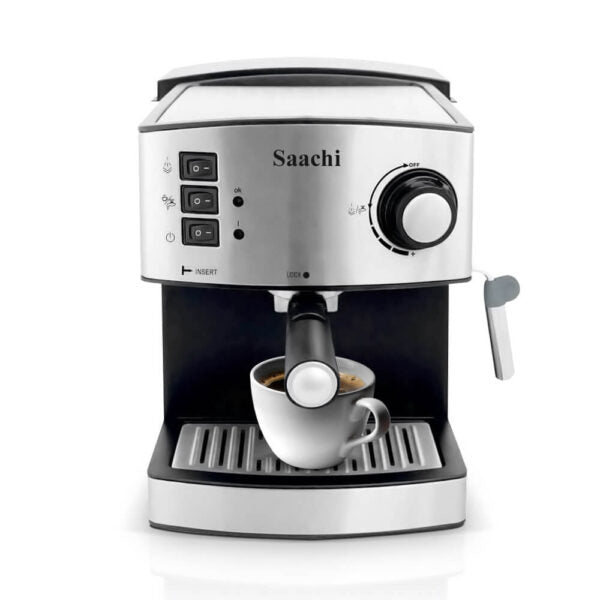 Saachi Coffee Maker NL-COF-7055-BK with 15 bar Automatic steam pressure pump