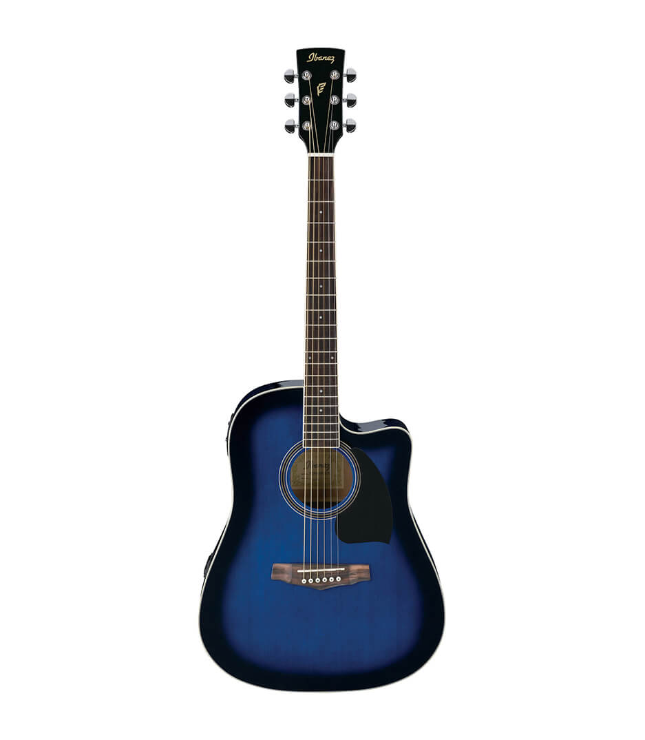 Ibanez PF15ECE Series Electro Acoustic Guitar Transparent Blue Sunburst High Gloss FinishMusical InstrumentsThe Ibanez Performance (PF) Series of acoustic guitars have been around since the 90s, and for a good reason; the PF series guitars give you a lot