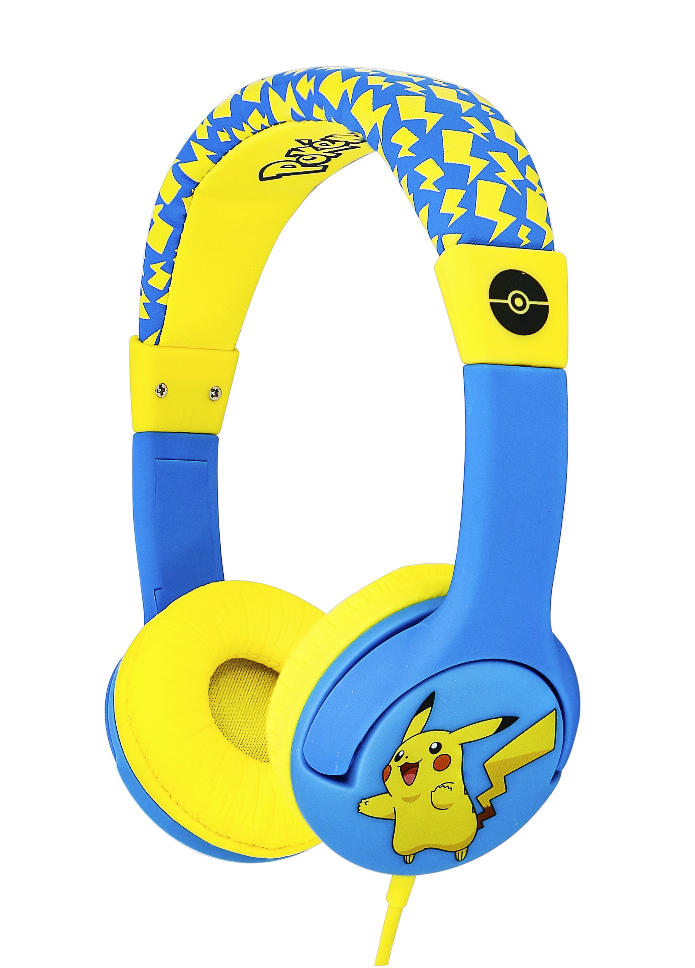 OTL Pokemon OnEar Wired Headphone - Safe Volume Limiting @85dB, Foldable & Adjustable, Superb Sound Quality,  Works w/ Smartphones, Tablets, Ninetendo Switch, Laptops & devices w/ 3.5mm port - Pikachu