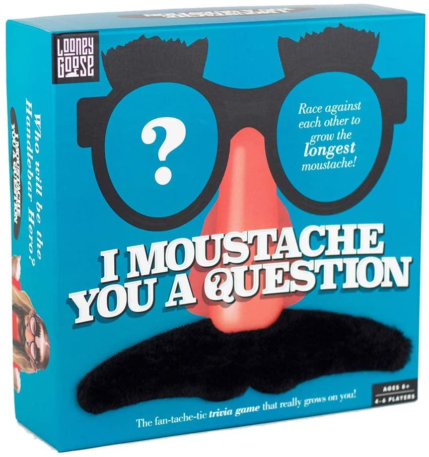 Professor Puzzle I MOUSTACHE YOU A QUESTION -Fun Party Game Trivia Quiz - The Ultimate Facial Hair Face-Off Challenge | Box  Set for Kids, Adult, Family, Friends | Multi-Players | Indoor / Outdoor |