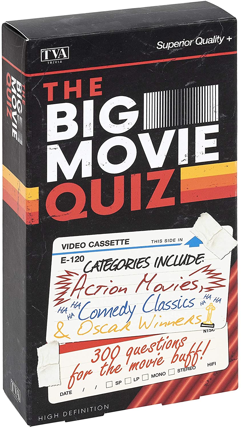 Professor Puzzle THE BIG MOVIE QUIZ Game - Challenges Long Term Memory with 100 of Questions On Comedy, Classics, Action, Oscar Movies, Fun Family and Friends Activity Game Night