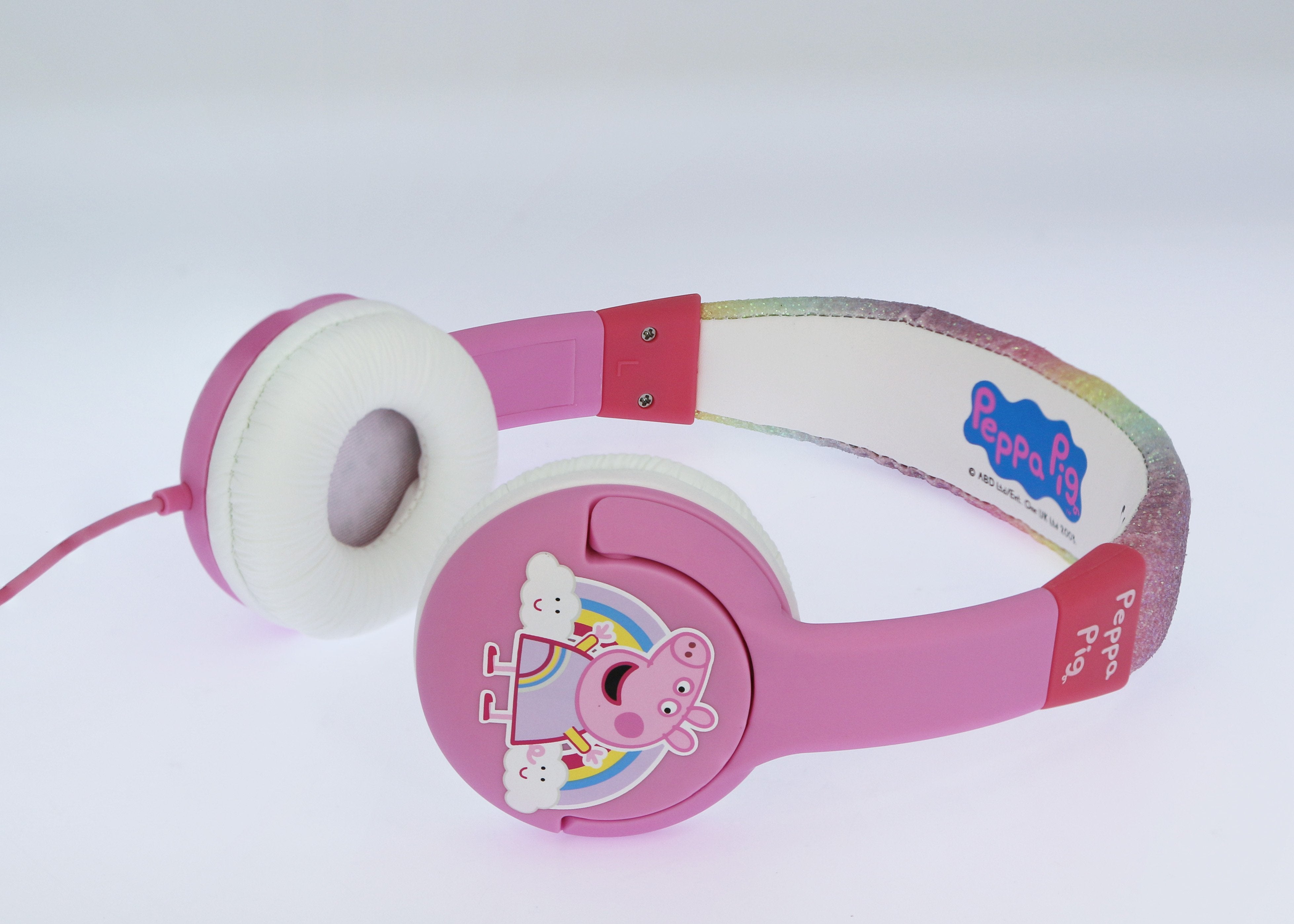 OTL Peppa OnEar Wired Headphone - Safe Volume Limiting @85dB, Foldable & Ajustable, Superb Sound Quality,  Works w/ Smartphones, Tablets, Ninetendo Switch, Laptops & devices w/ 3.5mm port - Princess