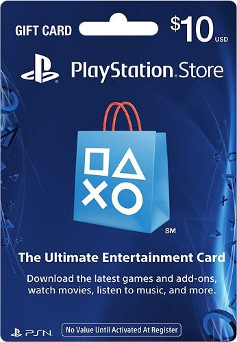 Sony PlayStation Gift CardGaming AccessoriesThe Ultimate Entertainment Gift Card. PlayStation®Store Cards fill your PSN Wallet with cash, allowing you to download new games, DLC, and videos, as well as stream movies and music. Enjoy PlayStation® content w