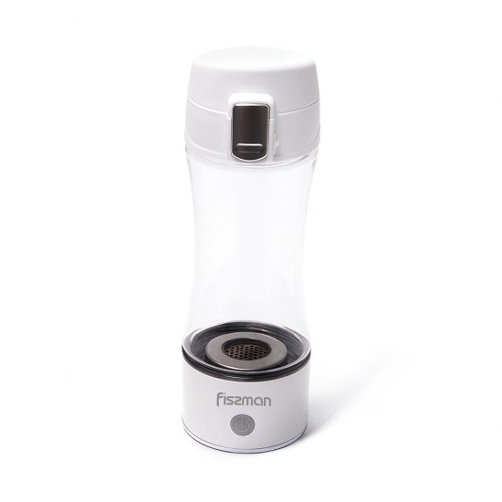 Fissman Water Bottle 320ml Portable Hydrogen Rich Water Generator Rechargeable with USB Ionizer Hydrogen Shaker (White)Kitchen StoragePortable hydrogen water generator. Due to its small size, the hydrogen molecule has the unique ability to easily penetrat
