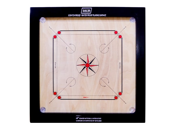 Siscaa Carrom Board Tournament Size 35x35,16mm Indian Ply W/ Coin & StrikerToys & GamesUsed in the 48th Senior National & Inter-State Carrom Championship 2019-2020 Specifications: Board size: 35”x 35” Playing Area: 29”x 29” Frame Size: 3”x 2” Plywood Thic