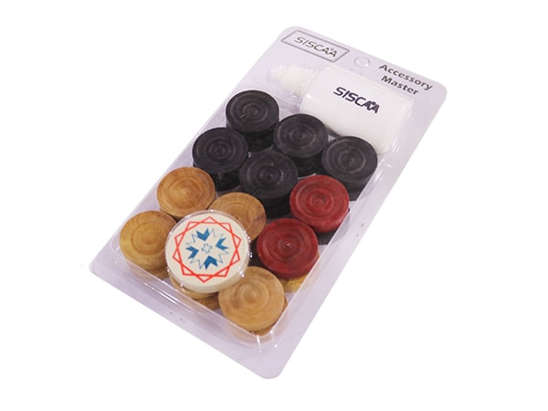 Siscaa Carrom Genius Coin 8mm + Royal Striker + Potato Starch in Blister PackToys & GamesFeatures/Specification: Smooth surface with excellent re-bounce carrom striker. Light in weight, in standard size. Combo pack of Carrom striker + Carrom coins + Carro