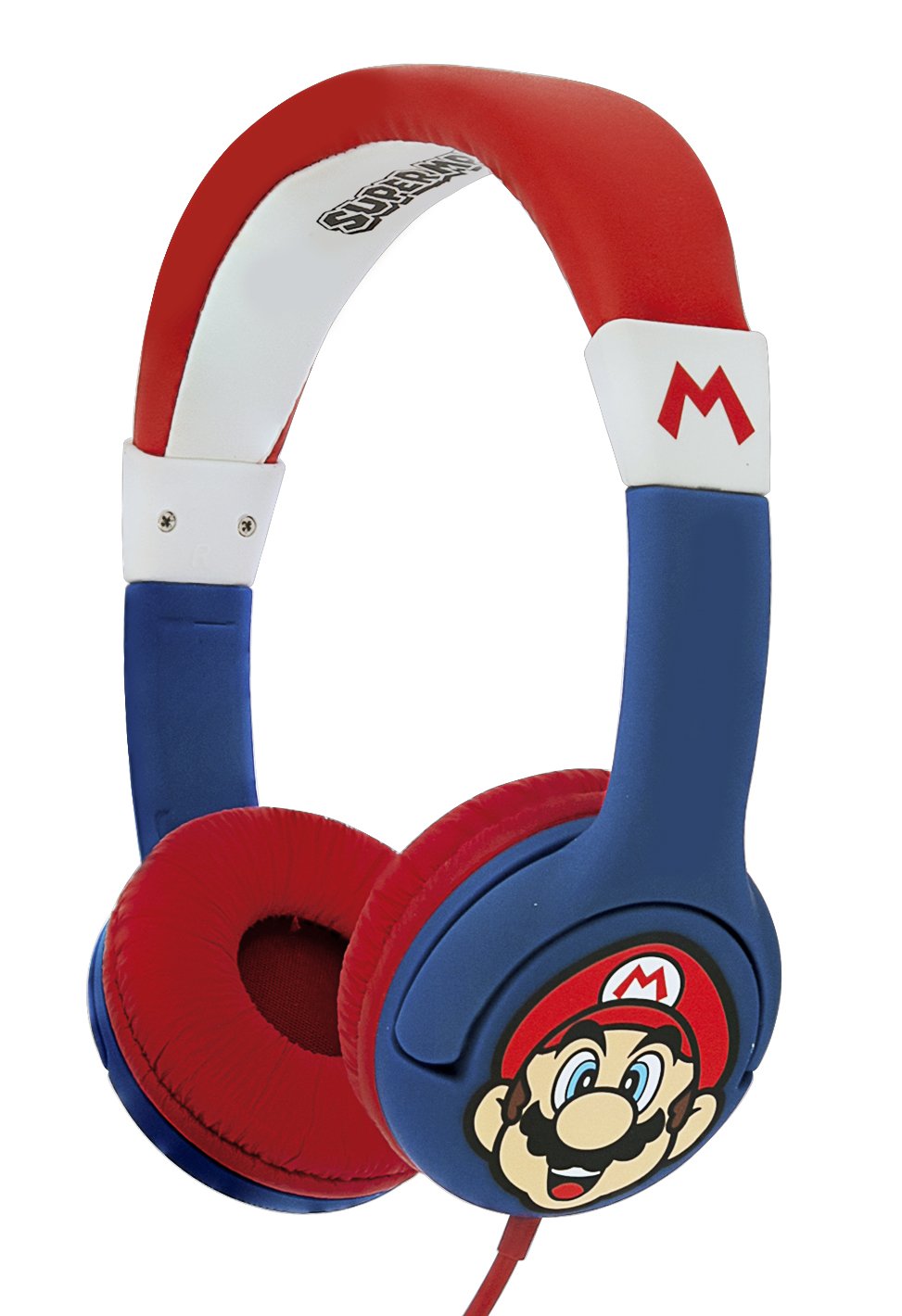 OTL SuperMario OnEar Wired Headphone - Safe Volume Limiting @85dB, Foldable & Adjustable, Superb Sound Quality,  Works w/ Smartphones, Tablets, Ninetendo Switch, Laptops & devices w/ 3.5mm port - Mario