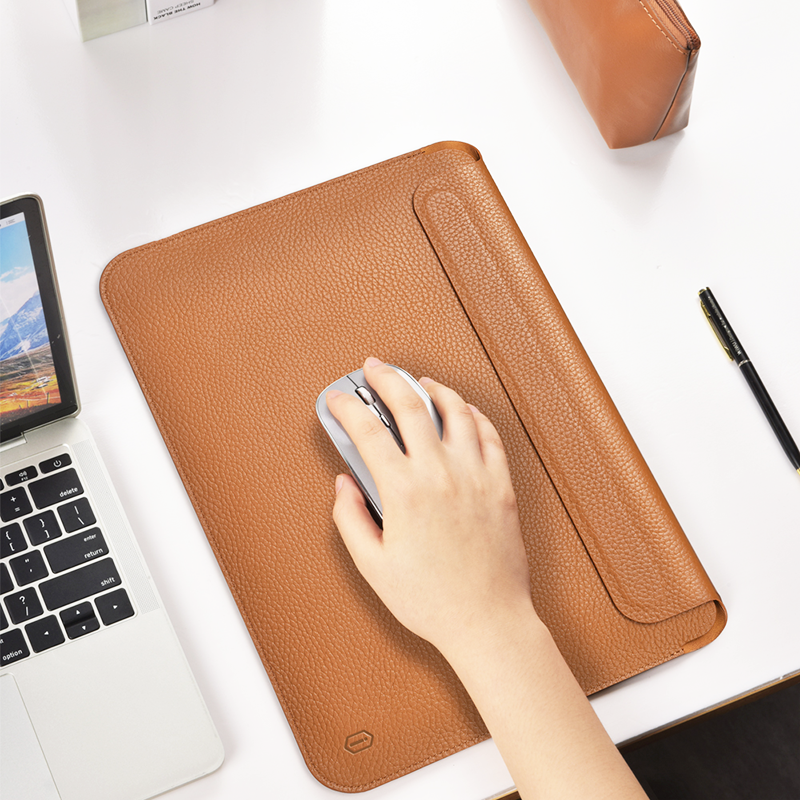 WIWU Skin Pro Genuine Leather Sleeve For Macbook 13.3
