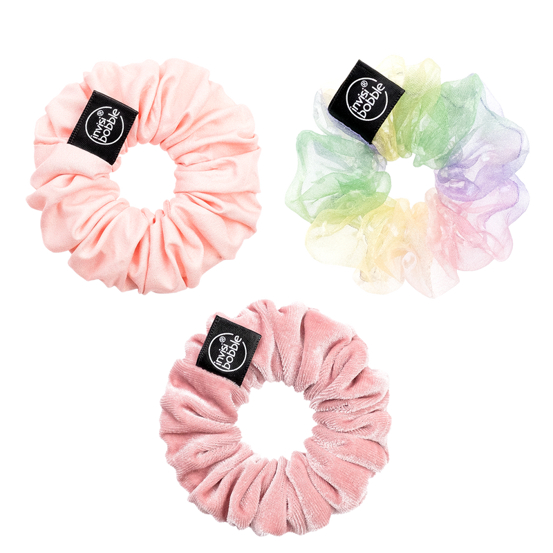 IB SPRUNCHIE Retro Dreamin MacaronHair CareGet your favorite invisibobble SPRUNCHIES in a three-piece value pack. Including exclusive items, this limited pack from the Retro Dreamin' Collection is for all the scrunchie-lovers out there. Having a spiral in