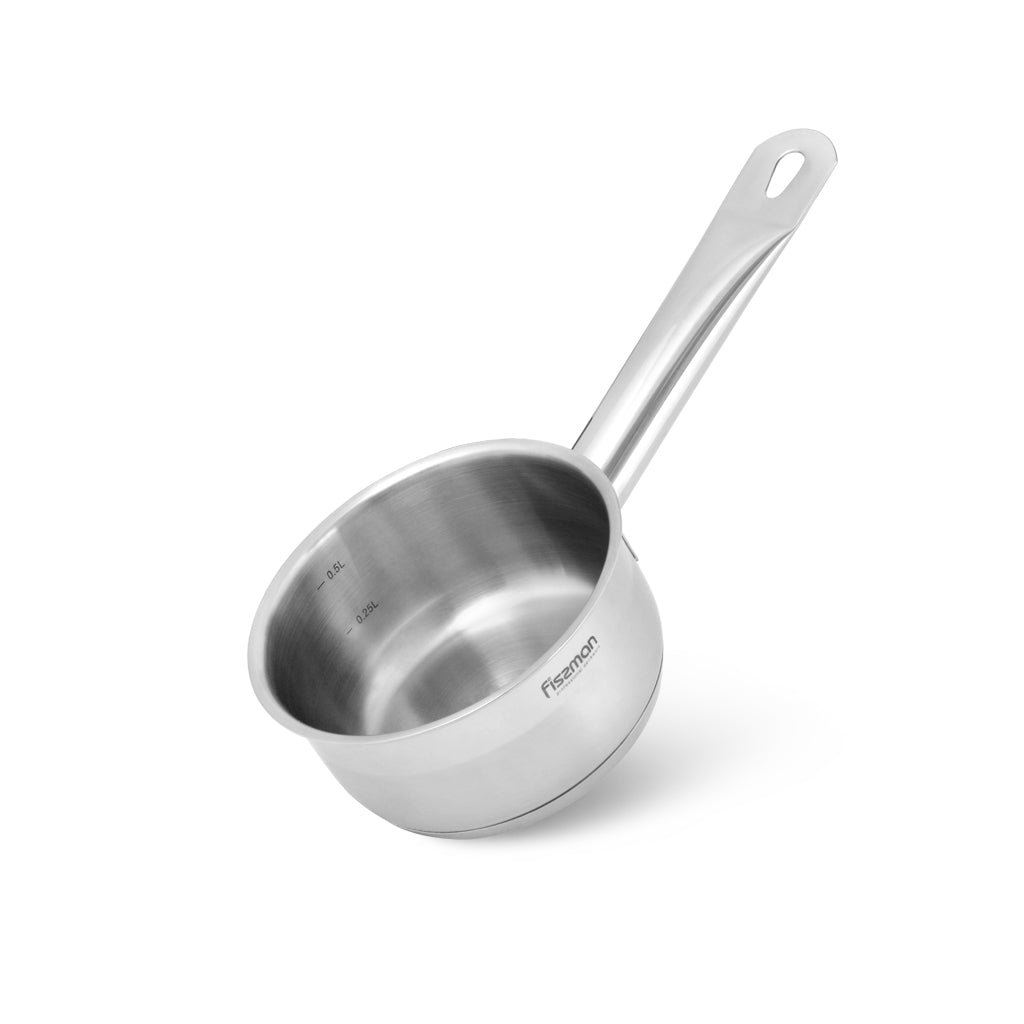 FISSMAN Sauce Pan ARIELLE 12x6cm/0.6L without Lid Stainless SteelKitchen StorageARIELLE Cookware FISSMAN values its customers the satisfactions and needs from the quality of its products. ARIELLE cookware is made of the safest high-quality stainless steel