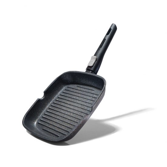 FISSMAN Aluminium with Non-Stick Coating Square Grill Pan REBUSTO 24x4cm with Detachable Handle with Induction BottomKitchen StorageThe FISSMAN presents the frying pans of the REBUSTO Series. It is very important to have a quality frying pan in your kitch