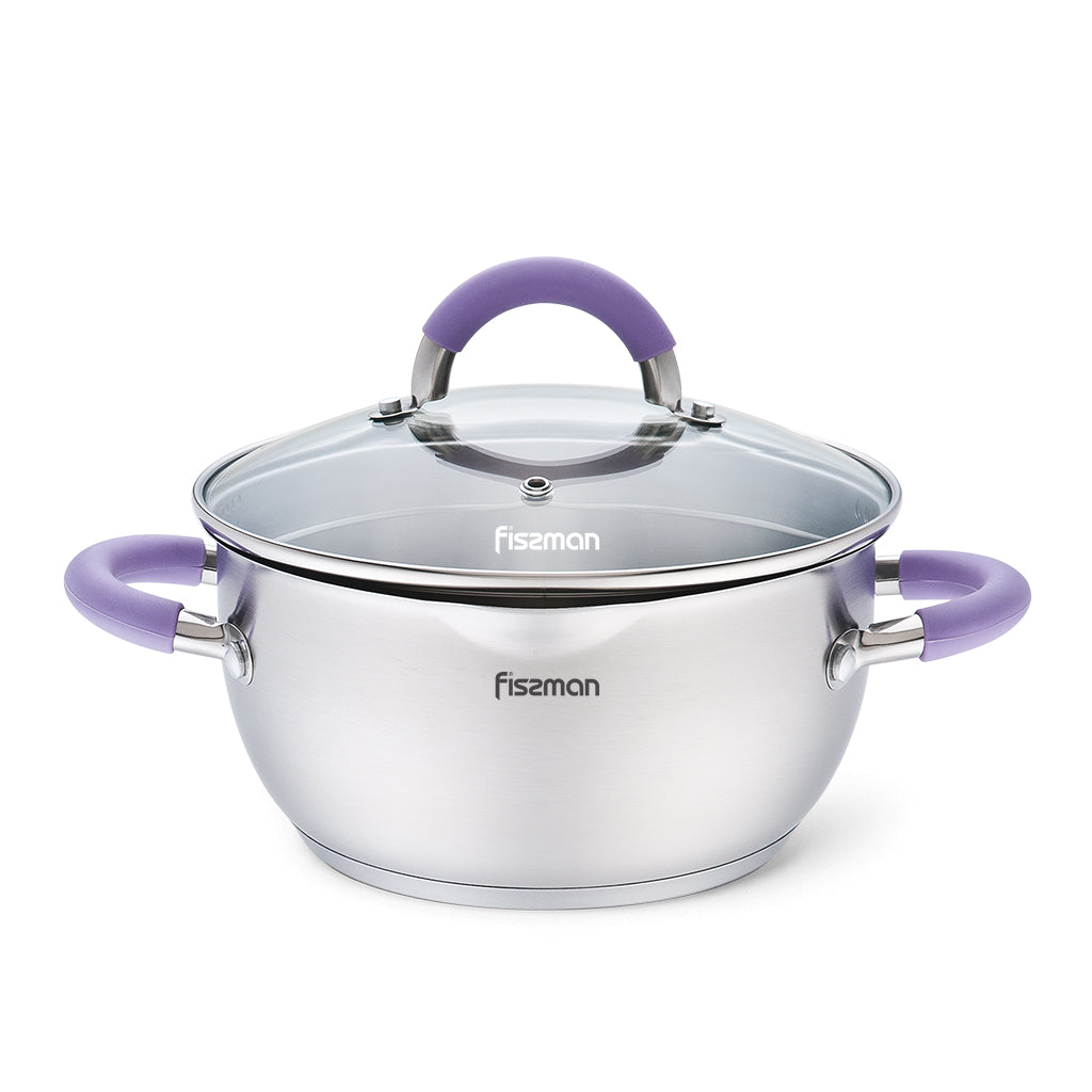 FISSMAN ANNETTE StockPot Stainless Steel with Glass Lid, Pouring Lip And Strainer 24x12.5cm/4.7LKitchen StorageCookware series ANNETTE FISSMAN values its customers and treats the quality of its products with special attention. Cookware series ANNETTE is m