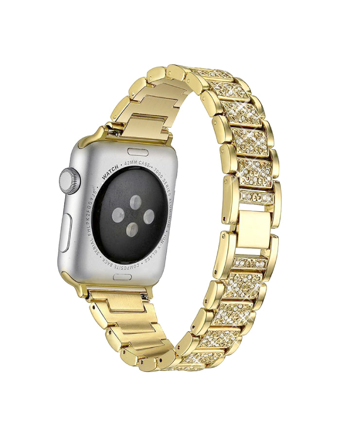 Caviar Women Strap Compatible with Apple Watch band 42mm 44mm iWatch Band Stainless Steel Bracelet Diamond Strap Apple Watch 7 6 Band Watchbands