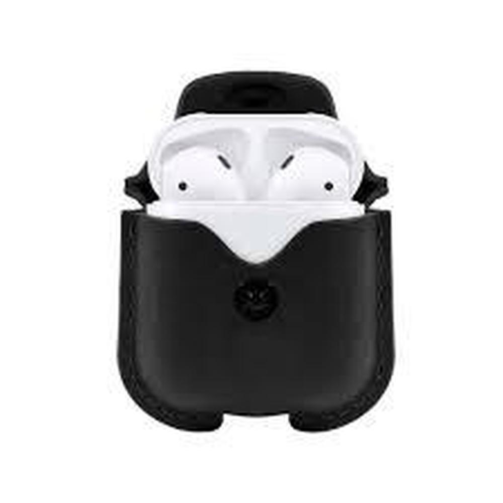 Twelve South - Airpods AirSnap Leather Protective Case - Black