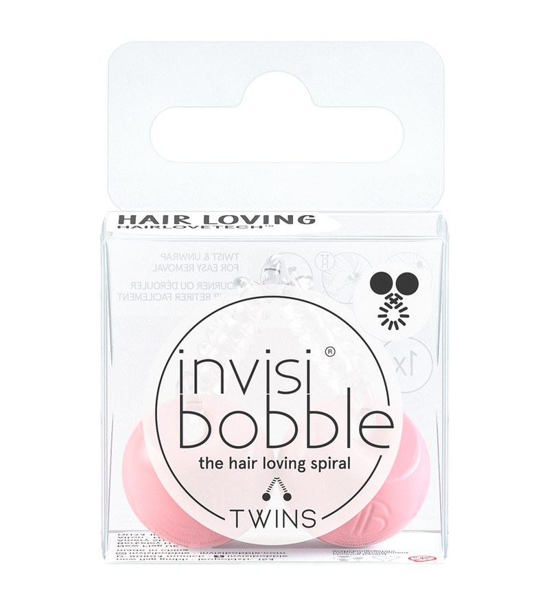 ORIGINAL TWINS Prima Ballerina (HP)Hair CareWelcome invisibobble's newest addition to the team: the TWINS. Inspired by the past but looking forward, this innovative hair spiral gives a nostalgic look in a timeless design. The TWINS are especially hair-lov