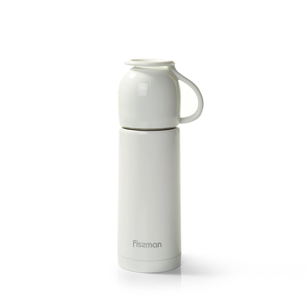 FISSMAN Angel Vacuum Bottle 350mlKitchen Storage• It maintains the temperature of the contents for a long time.• Ideal for brewing herbal decoctions and for trips to the country.• The glass bulb is hygienic - it does not absorb foreign odors, allowing the
