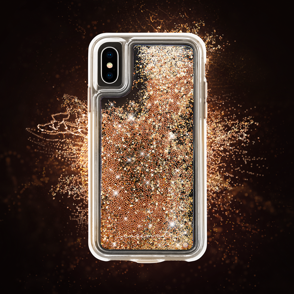 Case-Mate - Waterfall Case for iPhone XS/X Gold
