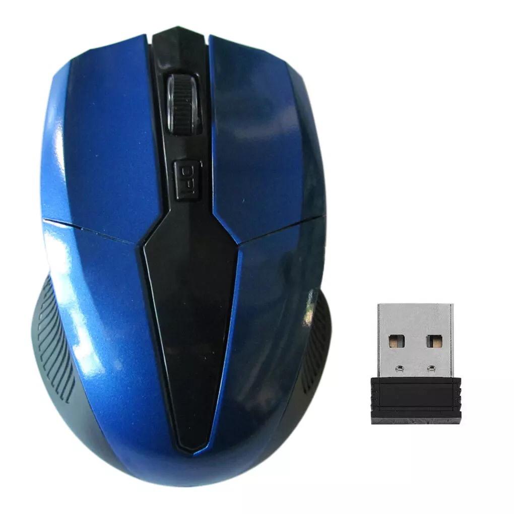 USB Wireless Mouse - BlueComputer & Laptop AccessoriesUSB Wireless mouse 1200 DPI Adjustable USB 3.0 Receiver Optical Computer Mouse 2.4GHz Ergonomic Mice For Laptop PC Mouse Desktop, LAPTOP, Desktop, Laptop, Computer blue color