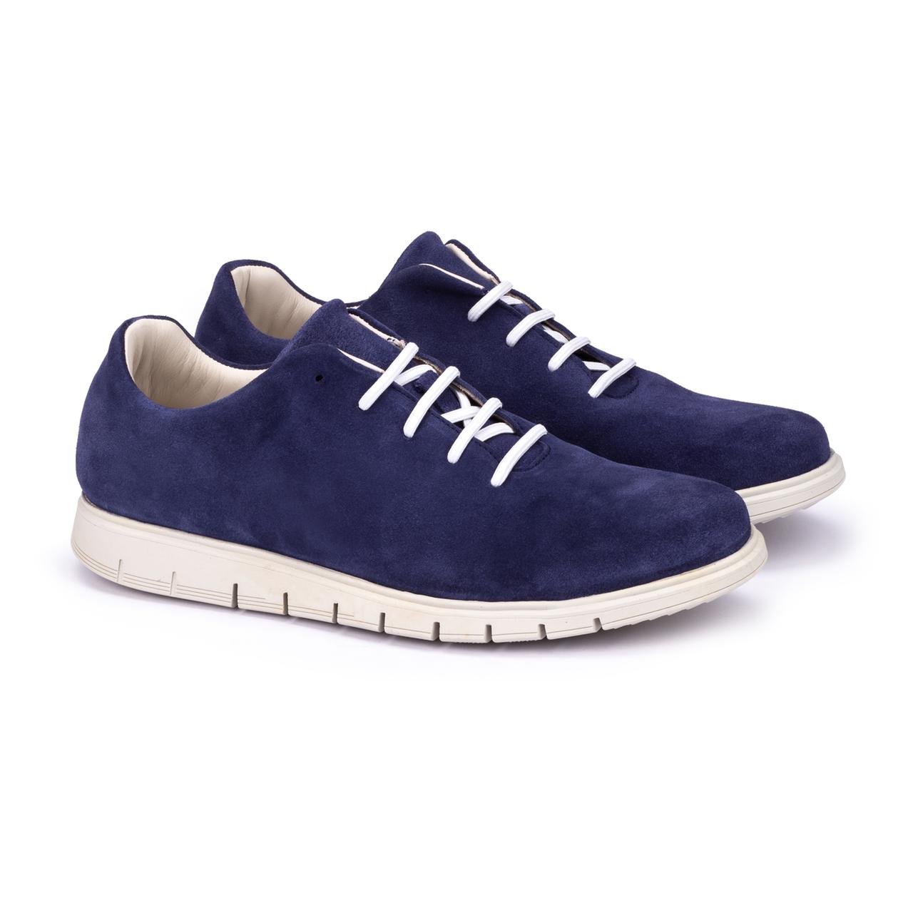 Neqwa Mens Sneakers Malaga - Navy Suede Leather