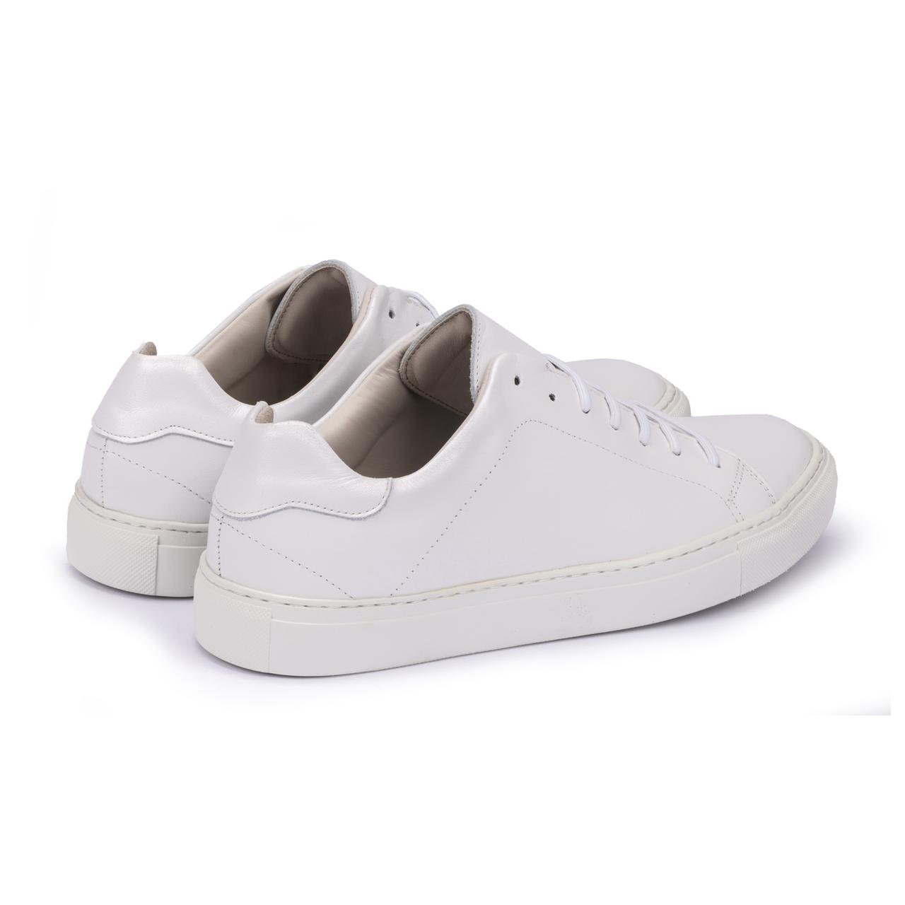 Neqwa Mens Sneakers Malaga - White Napa Leather