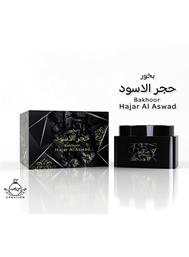 A to Z Creation Bakhoor Hajar Al Aswad 70gmPerfumes & FragrancesEmits a scented fragrance that is sure to uplift your mood. Creates an elegant statement while levitating the home decor scheme. Oriental fragrance that is formulated with scented and environ