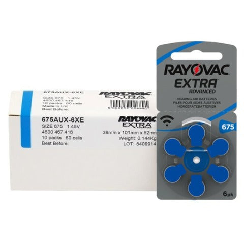 Rayovac Extra Advanced Hearing Aid Batteries Size 675 – 60 Batteries
