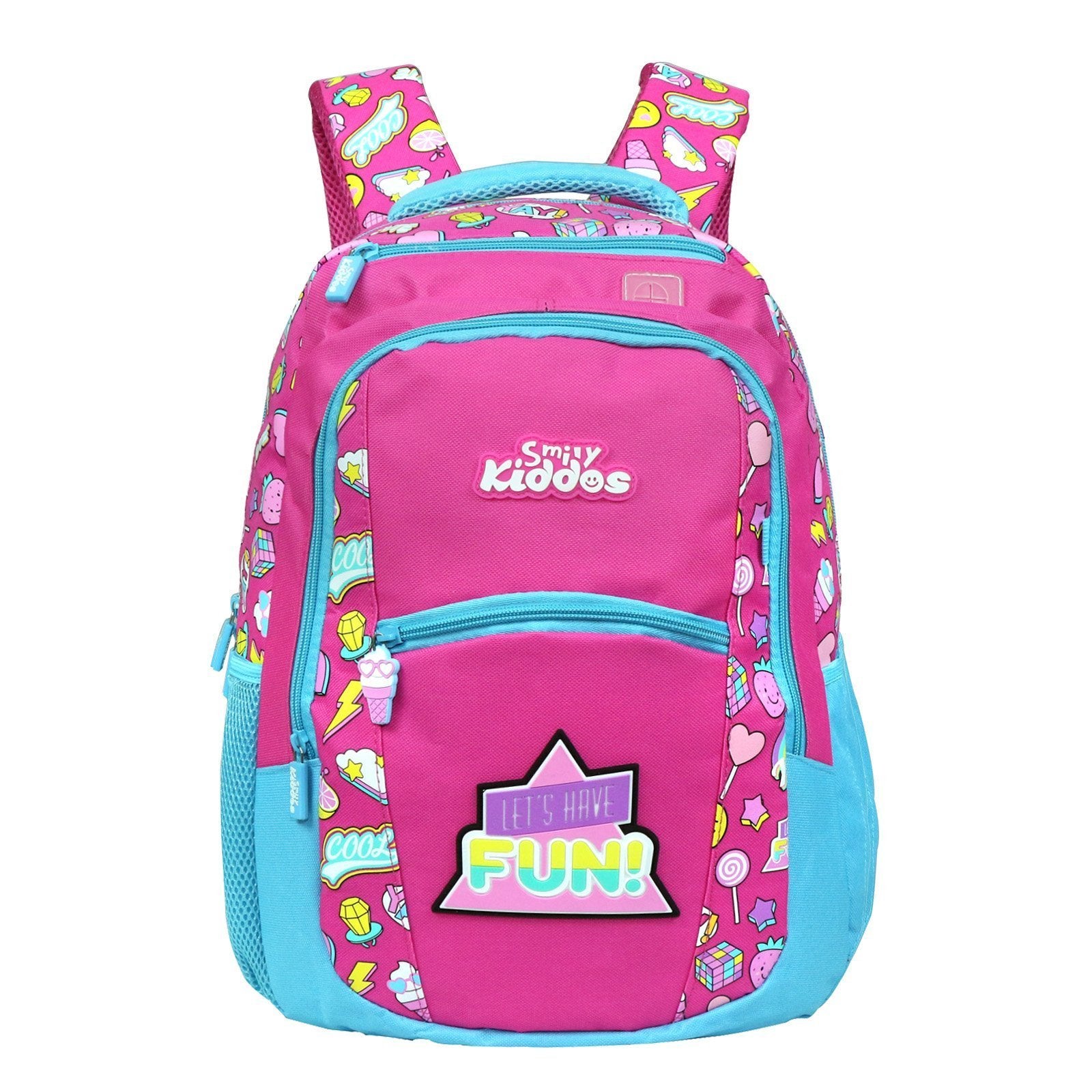 Smily kiddos Dual Color Backpack Space Theme Black