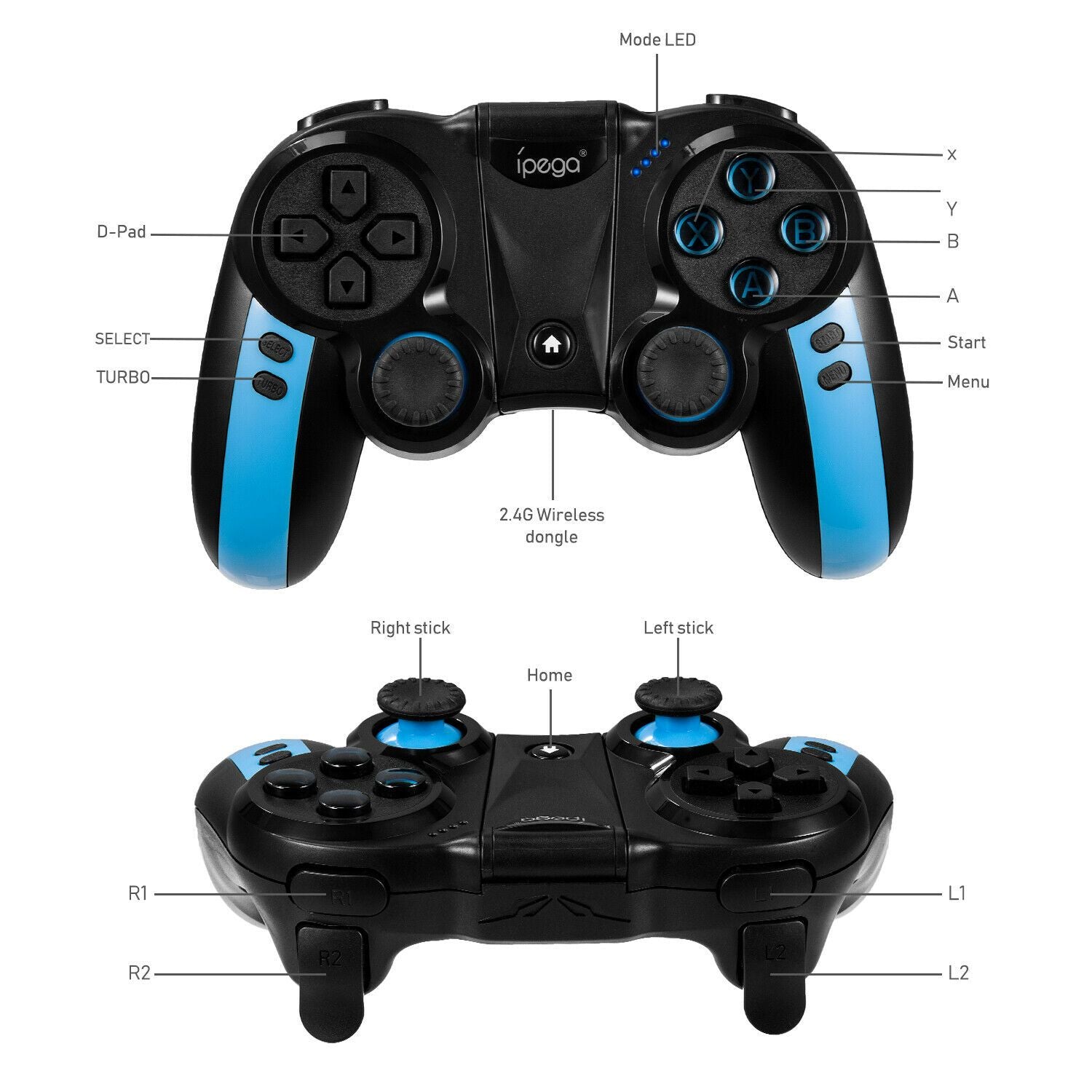 Ipega : PG 9090 - Blue Elf Wireless Controller for Android & iOS