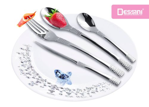 Dessini 135 Pcs High Quality Stainless Steel Cutlery Set - SilverKitchen Storage24 Dinner Spoon 24 Dinner Fork 12 Tea Spoon 12 Cake Spoon 12 Fruit Knife 12 Coffe Spoon 12 Ice Spoon 12 Ice Cream Spoon 2 Honey Spoon 1 Butter Knife 1 Vegetable Spoon 1 Sugar
