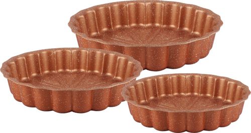 Dessini Granite Coating 3 Pcs Cake Pan set Brown1*24cm cake pan 1*28cm cake pan 1*32cm cake pan