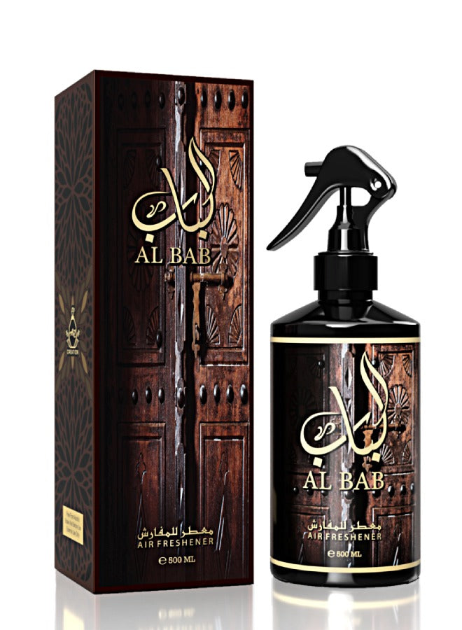 A to Z Creation Air Freshener Al Bab 500mlPerfumes & FragrancesAdd a dash of freshness and fragrance to your surroundings and fabrics with this luxurious air and fabric freshener. Can overcome tough-smelling odors and leave a lingering, lasting freshness