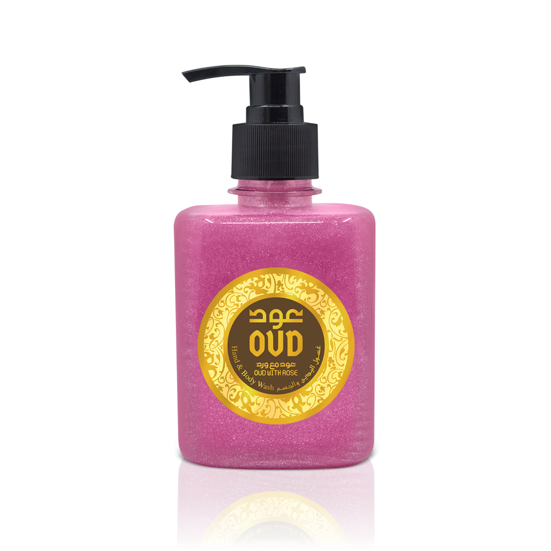 Oud Hand & Body Wash - RosePersonal CareOne of our most coveted scents that will immerse you in a flirty fresh rose fragrance. A floral-clove revelation complemented with sweet rose and grounded with Agarwood and Amber to build this seductive floral perfu