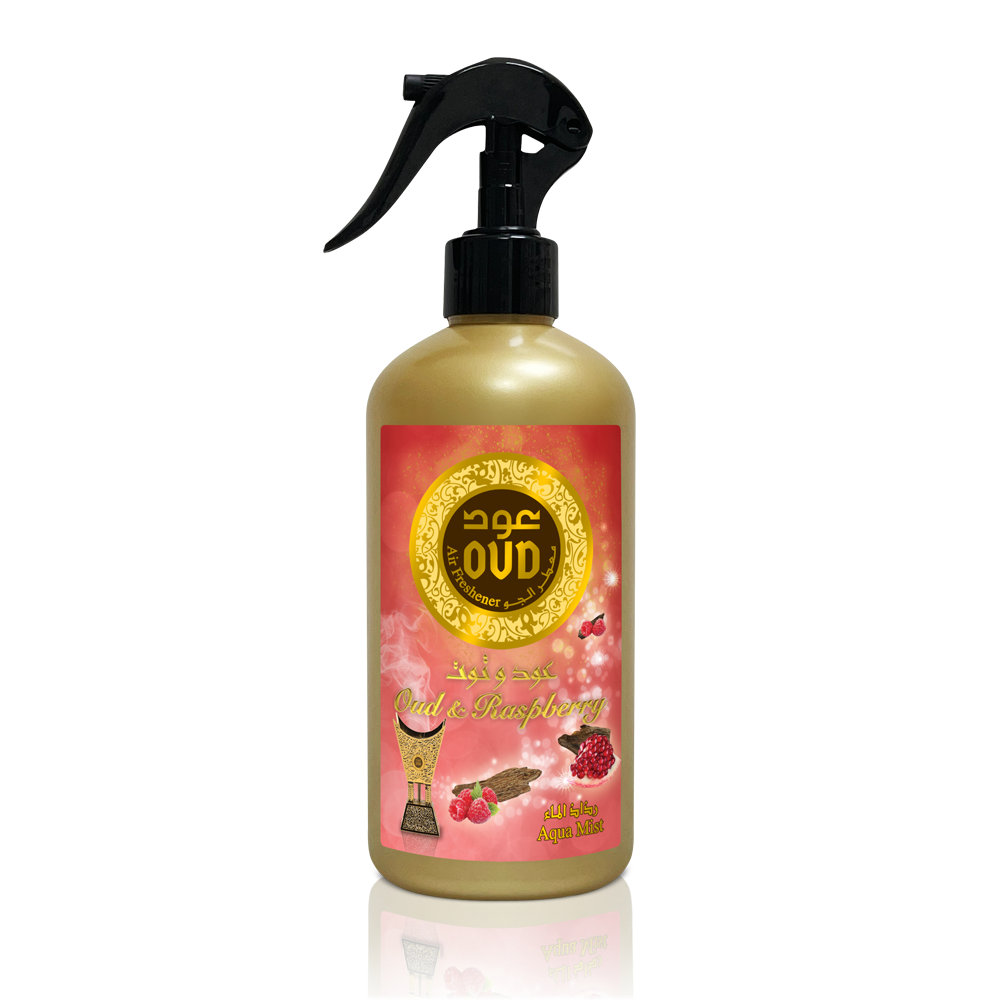 OUD AIR FRESHENER - Oud & RaspberryHome EnvironmentOur new Air Freshener is a high quality water based scent made with a secret blend of essential oils. It is an effective air freshener combining long-lasting Oud fragrance to completely neutralize unpleas