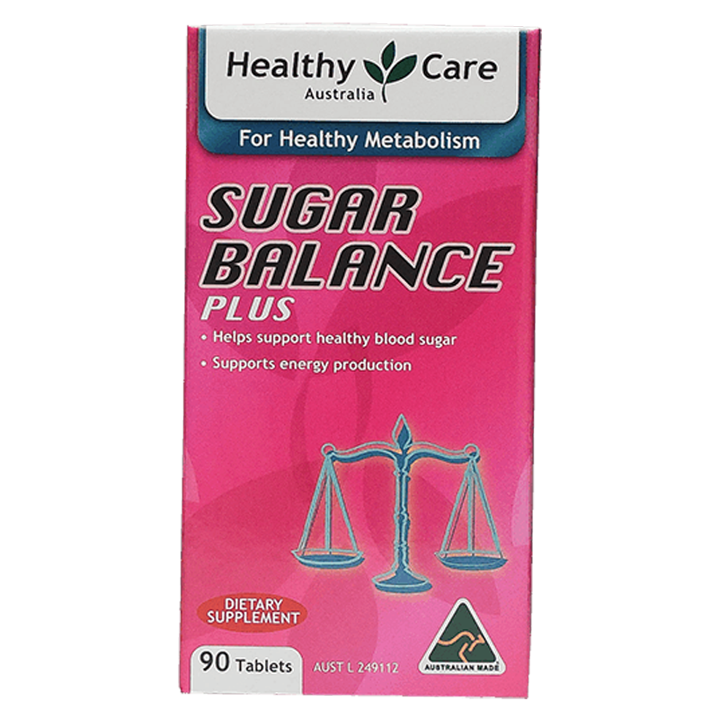 Healthy Care Sugar Balance (90 Tablets)HealthChromium based formula. Combined with Zinc, Magnesium and B vitamins, Healthy Care Sugar balance plus is designed to improve sugar and carbohydrate metabolism, and to support energy production.