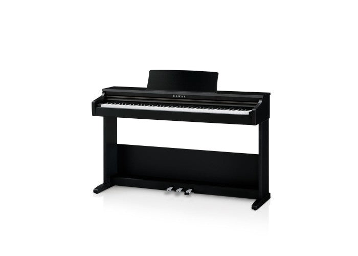 Kawai KDP75W ID Upright Digital Piano With Bench – Embossed BlackMusical InstrumentsAn impressive addition to Kawai’s digital piano line-up, the KDP75 features the Responsive Hammer Compact keyboard action, beautiful Shigeru Kawai SK-EX grand piano sounds