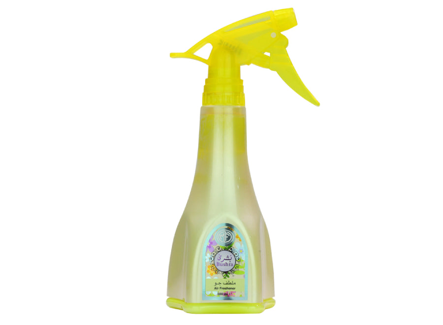 MFCreations Air Freshener Bushra 300MLHome EnvironmentMFCreations Air Fresheners exude oriental feelings that give you the feel of the Arab Culture! With the oriental smell, take the feel with you wherever you go. The Air Freshener comes in an easy-to-use
