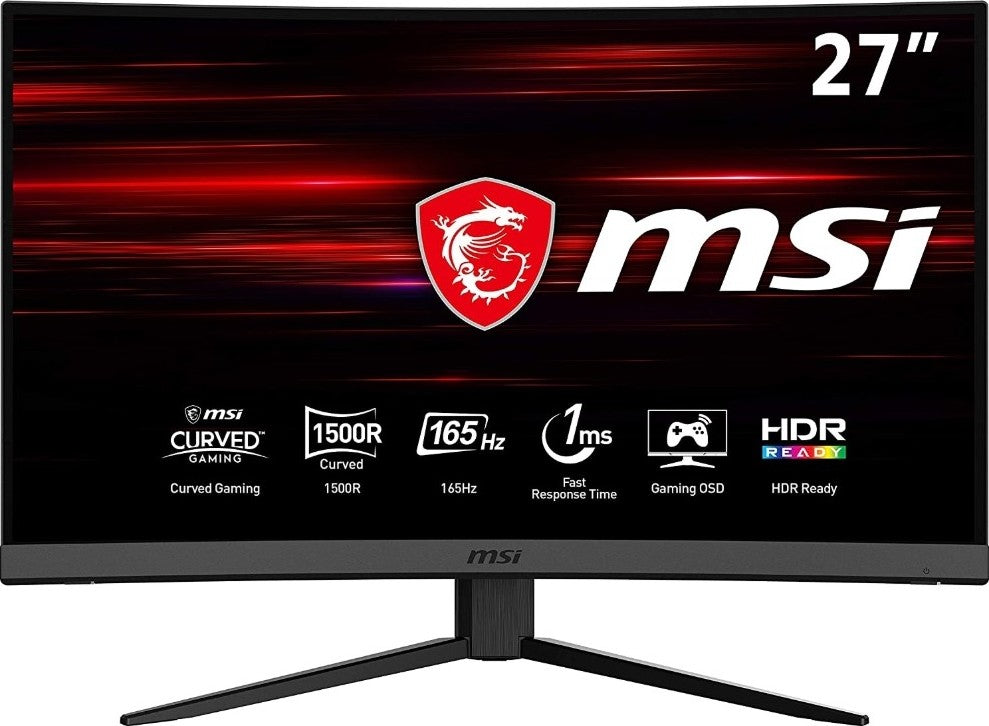MSI Optix MAG272C 27 Inches Gaming Monitor - Curved 165 HZ 1 MS FreeSync | MAG272CGaming Laptops & DesktopsSee Beyond the GameWitness your epic battle with the MSI Optix MAG272C curved gaming monitor. Equipped with the 1920 x 1080 FullHD resolution and gr
