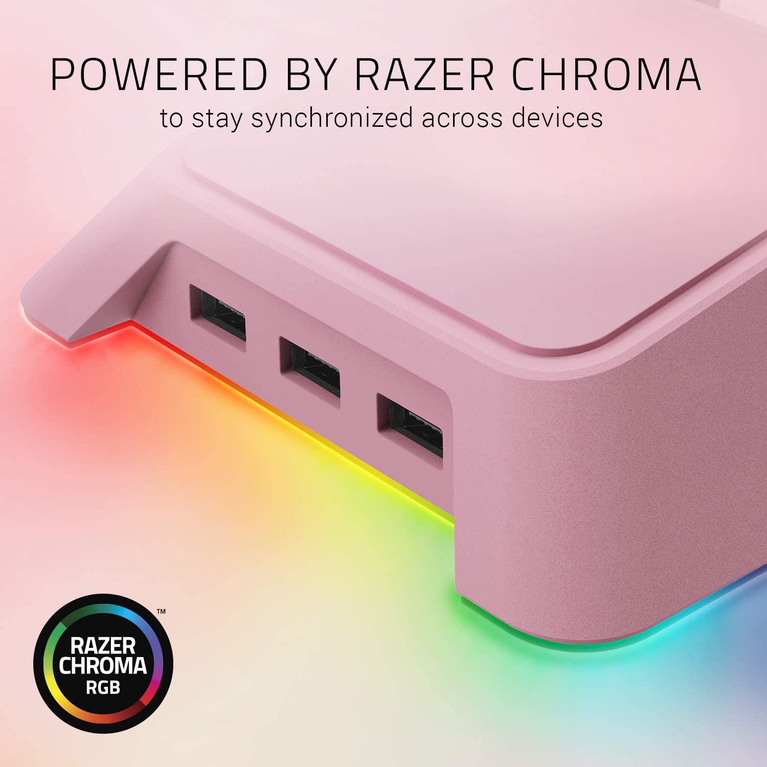 Razer Base Station Chroma Quartz, Chroma SDK compatibility, Fully programmable with Razer Synapse, Pink | RC21-01190200-R3M1