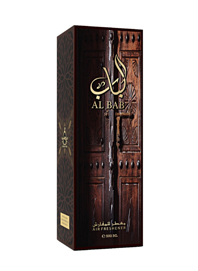 A to Z Creation Air Freshener Al Bab 500mlPerfumes & FragrancesAdd a dash of freshness and fragrance to your surroundings and fabrics with this luxurious air and fabric freshener. Can overcome tough-smelling odors and leave a lingering, lasting freshness