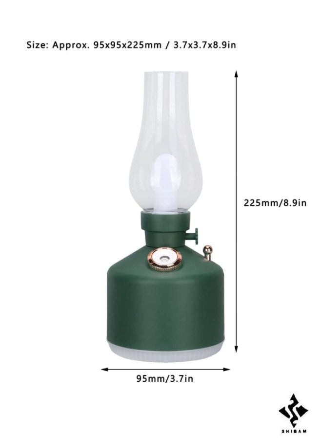 Cool Mist Retro Table Lamp LED Desk Lamp with Humidifier Reading Study Computer Lamp Air Purifying USB Rechargeable Night Light Dimmable Vintage Kerosene Lamp for Bedroom (Green)Home EnvironmentCOOL MIST HUMIDIFIER-Minidiva Cool Mist Humidifiers balance y