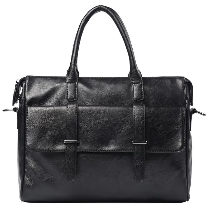 Laptop Leather Bag - 14 Inch - BlackComputer & Laptop AccessoriesLeather Laptop Bags for Men can keep laptop with document holder detachable handle and handle black color.