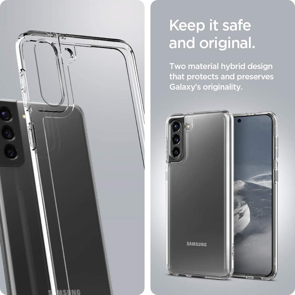 Spigen Ultra Hybrid designed for Samsung Galaxy S21 case cover - Crystal Clear