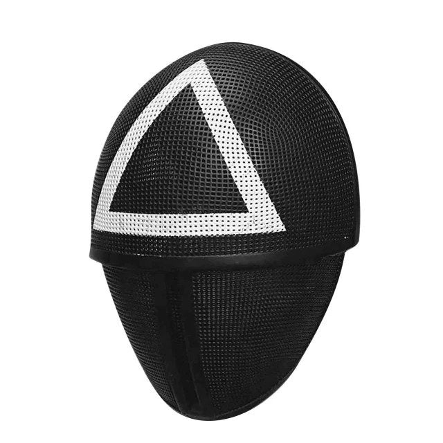 Squid Game Halloween Mask- TriangleToys & GamesMATERIAL: High quality novelty squid drama game mask, pp material, durable and lightweight, portable and wear comfortable, special halloween mask suitable for most people.NEW STYLE: The high-quality Squid Gam