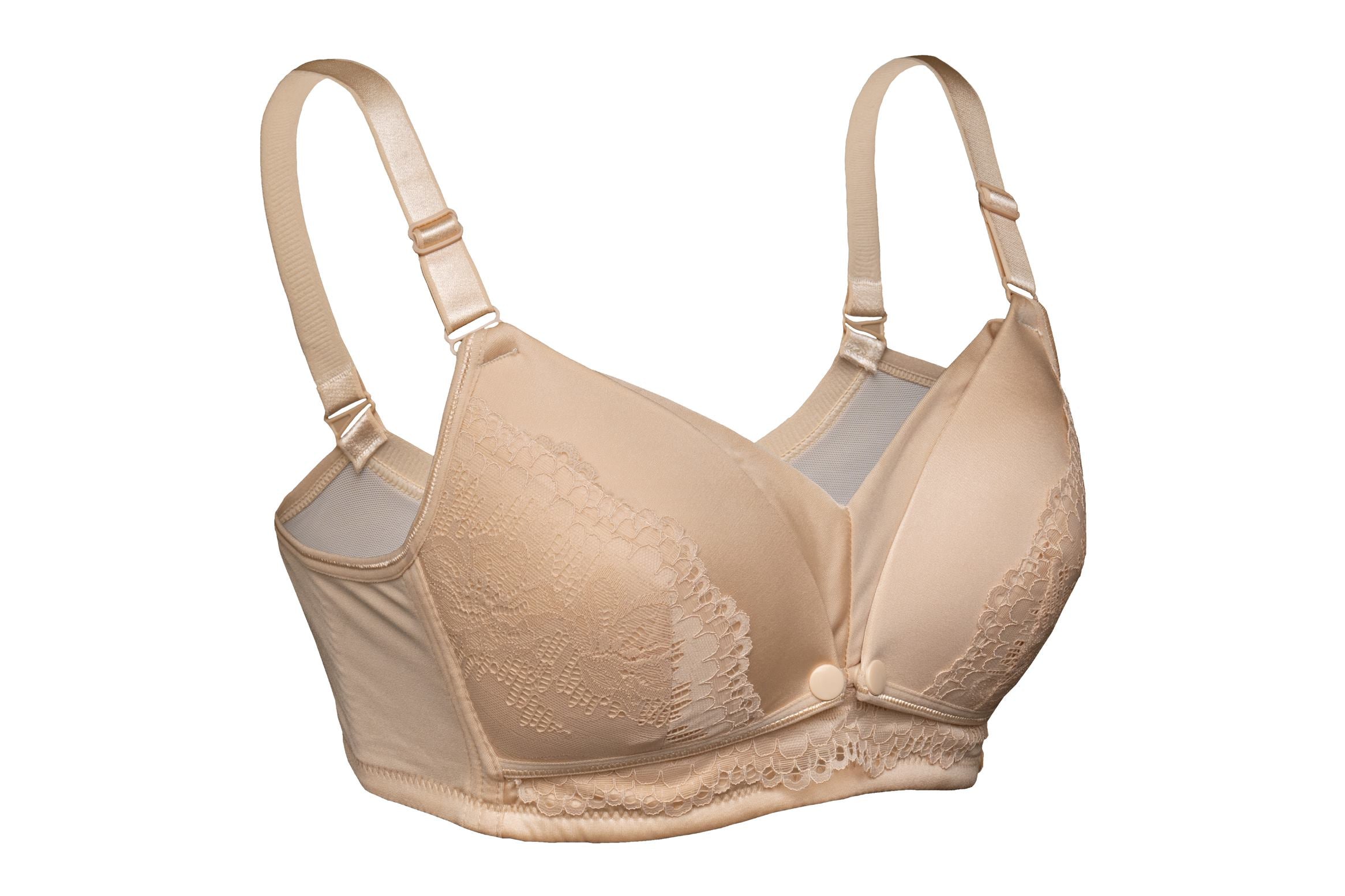 Okus - Full Cup Nursing BraNursing & FeedingUltra Comfort Maternity and Nursing bra, giving breastfeeding moms much needed structural support without an underwire. Cotton Inner lining & 4 rows back closure.It has cups with flaps that can be easily opened