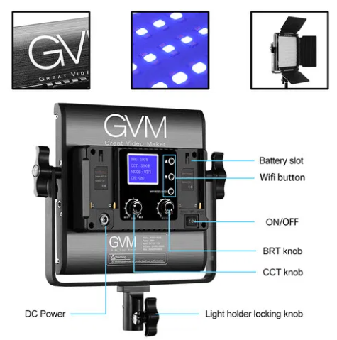 GVM 800D-RGB LED Studio Video Light