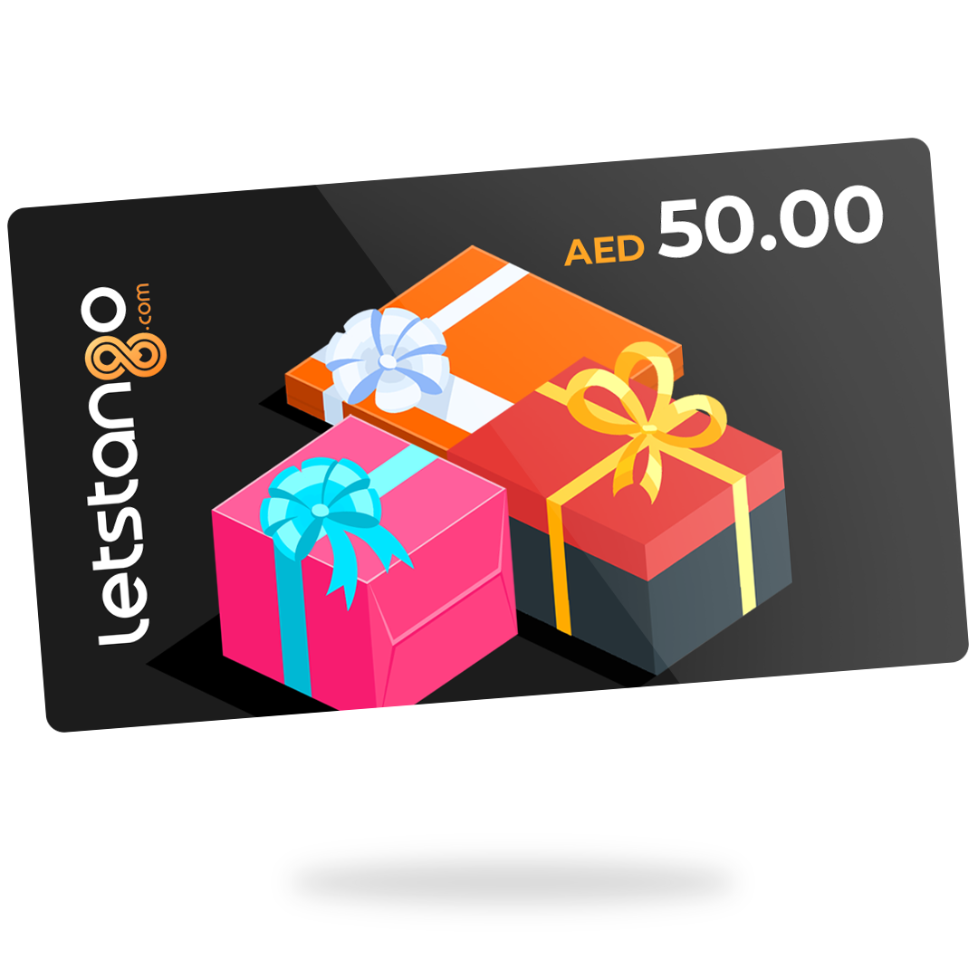 Letstango Gift CardGift CardsTreat yourself and your loved ones with a Letstango Gift Card. The card can be used to purchase any product from our website.