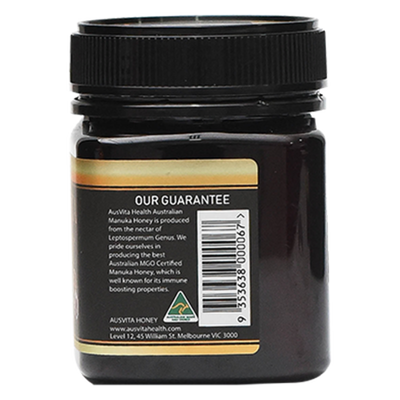 Manuka Honey MGO 120+ (250g)Jams, Honey & SpreadsAustralia’s Manuka honey MGO 120+ is pure Australian honey. Tested at independent laboratories and guaranteed to be at least 120+MGO this higher rated honey is rich in flavour and one of our finest. High in