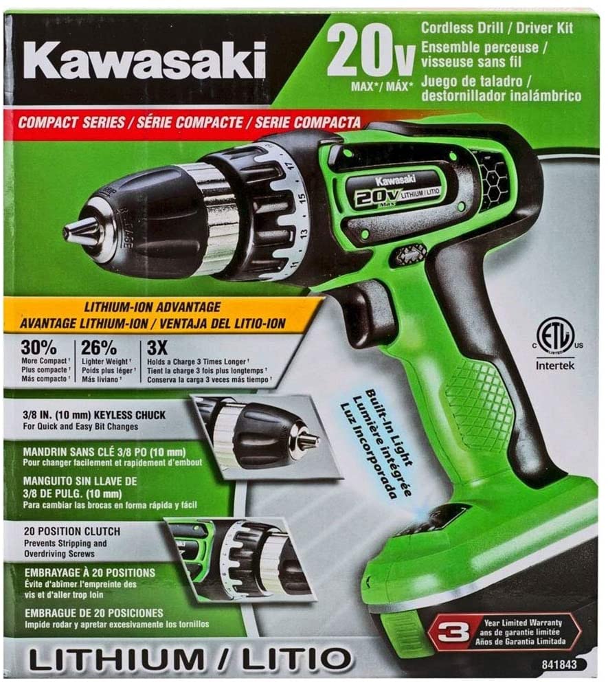 Kawasaski 20 Volts Brush less 2X2Ah Li Cordless Drill - 603010735